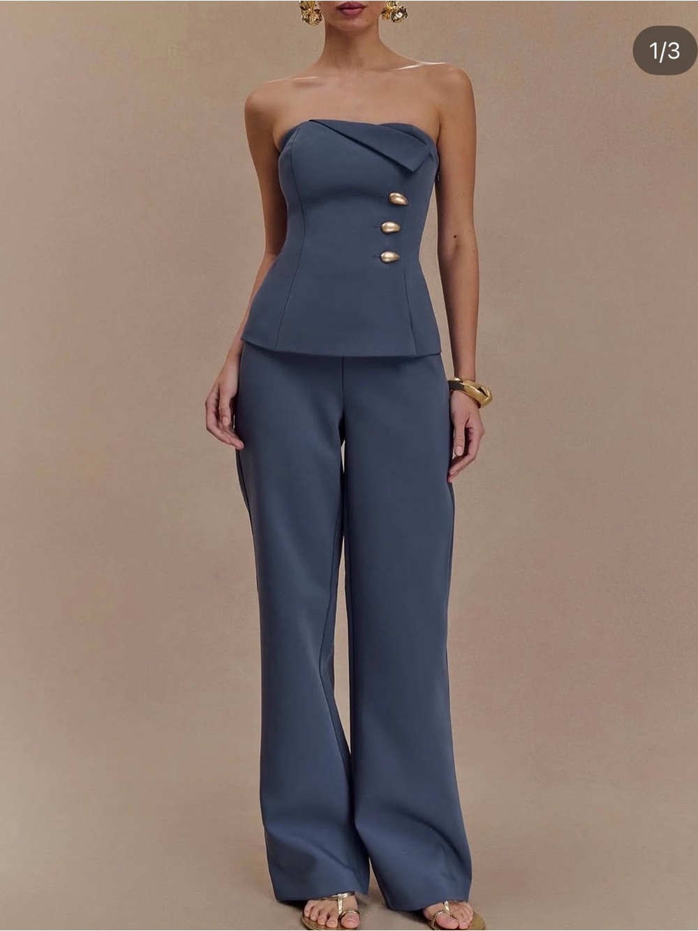 MESHKI SET BLUE TOP AND PANTS